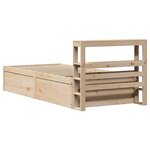 vidaXL Cadre de lit avec tête de lit 75x190 cm bois de pin massif