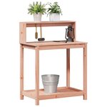 vidaXL Table de rempotage avec étagères bois massif de douglas