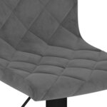 vidaXL Tabourets de bar lot de 2 Gris foncé Velours