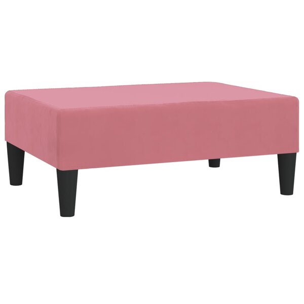 vidaXL Repose-pied Rose 78x56x32 cm Velours