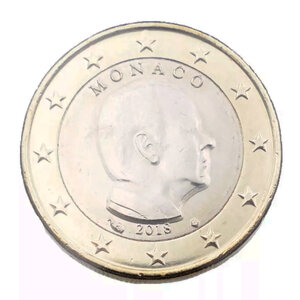 1 euro Monaco 2018 face nationale - Albert II.