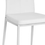 vidaXL Chaises à manger lot de 4 blanc similicuir