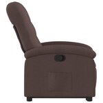 vidaXL Fauteuil inclinable marron foncé tissu