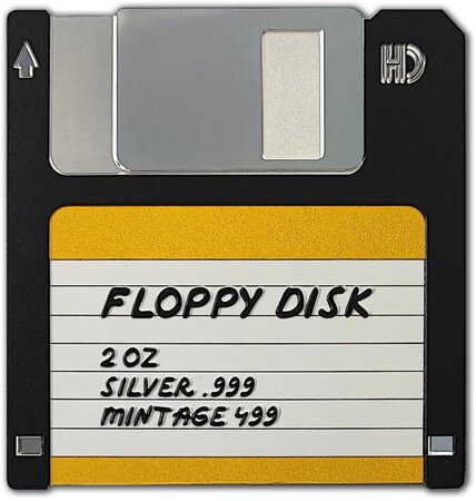 Pièce de monnaie en Argent 2 Dollars g 62.2 (2 oz) Millésime 2024 TechStalgic FLOPPY DISK