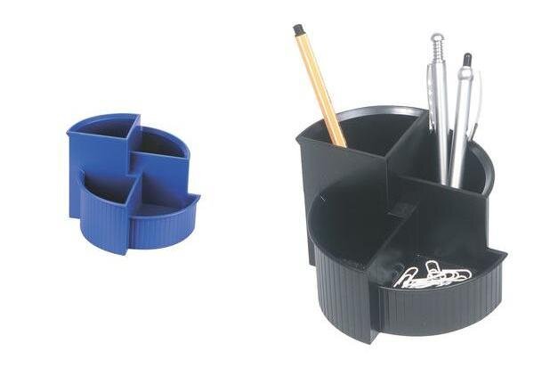 multipot Linear, 4 compartiments, noir HELIT