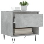 vidaXL Tables basses 2 Pièces gris béton 50x46x50 cm bois d'ingénierie