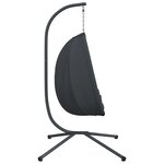 vidaXL Chaise suspendue en forme d'œuf avec support anthracite