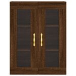 vidaXL Buffet haut Chêne marron 69 5x34x180 cm Bois d'ingénierie