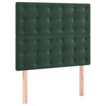 vidaXL Sommier à lattes de lit et matelas et LED Vert foncé 80x200 cm
