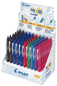 Présentoir de 60 Stylos roller FRIXION BALL CLICKER 0.7 mm PILOT