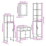 vidaXL Ensemble de meubles de salle de bain 4 Pièces Chêne fumé Bois