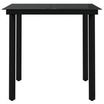 vidaXL Ensemble à manger de jardin 5 Pièces Marron et noir