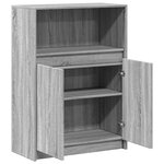 vidaXL Buffet avec LED sonoma gris 72x34x100 cm bois d'ingénierie