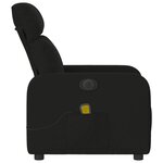 vidaXL Fauteuil de massage inclinable électrique Noir Tissu