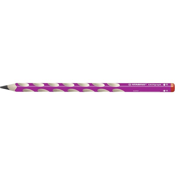 Crayon graphite EASYgraph HB droitier corps rose x 12 STABILO