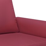 vidaXL Ensemble de canapés 3 Pièces et coussins Rouge bordeaux Similicuir