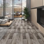 vidaXL Dalles de plancher PVC 5 02 m² 2 mm autoadhésif marron bois mat