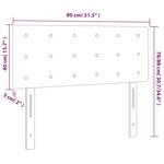 vidaXL Tête de lit Gris clair 80x5x78/88 cm Velours
