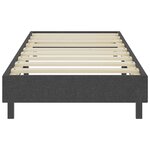 vidaXL Sommier à lattes de lit Gris foncé Tissu 90x200 cm