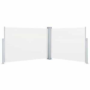 vidaXL Auvent latéral rétractable Crème 120 x 1000 cm