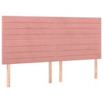 vidaXL Cadre de lit avec tête de lit Rose 200x200 cm Velours