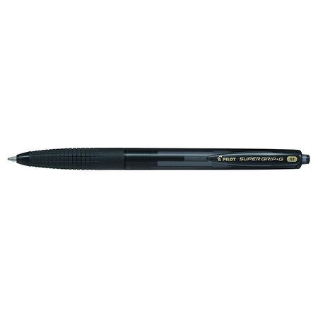 Stylo Bille Rétractable SUPER GRIP G Pointe Moyenne Noir x 12 PILOT