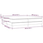vidaXL Sommier à lattes de lit avec matelas Noir 200x200 cm Tissu
