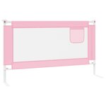 vidaXL Barrière de sécurité de lit d'enfant Rose 140x25 cm Tissu