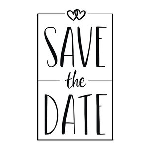 Tampon "Save the Date"  5x8cm