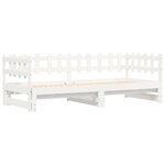 vidaXL Lit coulissant Blanc 2x(90x190) cm Bois de pin massif