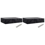 vidaXL Housses de chaise de jardin 8 œillets 2 Pièces 218 x 77 x 55 cm