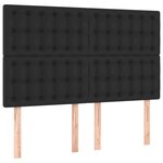 vidaXL Cadre de lit avec tête de lit Noir 140x190 cm Similicuir