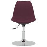 vidaXL Chaises pivotantes à manger lot de 4 violet tissu