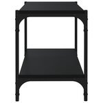 vidaXL Meuble TV Noir 80x33x41 cm Bois d'ingénierie et acier