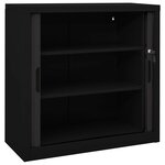vidaXL Armoire à portes coulissantes Noir 90x40x90 cm Acier