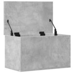 vidaXL Boîte de rangement gris béton 60x35x35 cm bois d'ingénierie