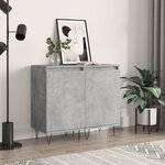 vidaXL Buffets 2 Pièces gris béton 40x35x70 cm bois d'ingénierie
