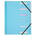 Trieur Polypropylène 3 Rabats Chromaline Pastel 6 Compartiments - Couleurs Assorties - X 10 - Exacompta