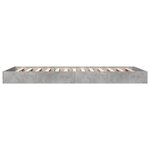 vidaXL Cadre de lit gris béton 75x190 cm bois d'ingénierie