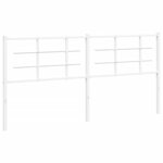vidaXL Tête de lit métal blanc 180 cm