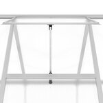 vidaXL Serre avec cadre de base argenté 445x169x195 cm aluminium