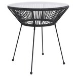 vidaXL Ensemble à manger de jardin 5 Pièces Noir