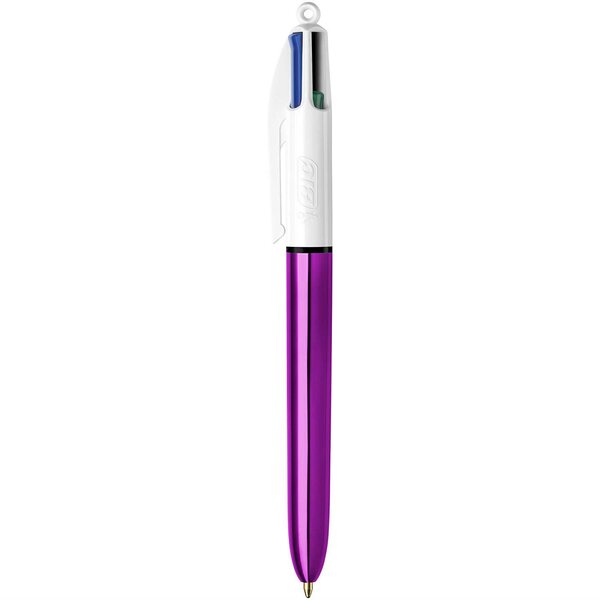BIC Stylo à bille rétractable 4Colours Shine, tracé: 0,32 mm BIC