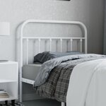 vidaXL Tête de lit métal blanc 100 cm