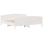 vidaXL Cadre de lit sans matelas blanc 180x200 cm bois massif de pin