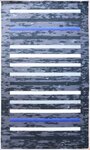 Tapis de salon à rayures 120 x 180 cm - Noir