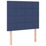 vidaXL Cadre de lit avec tête de lit Bleu 90x200 cm Tissu