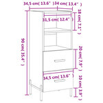 vidaXL Buffet Gris béton 34 5x34x90 cm Bois d'ingénierie