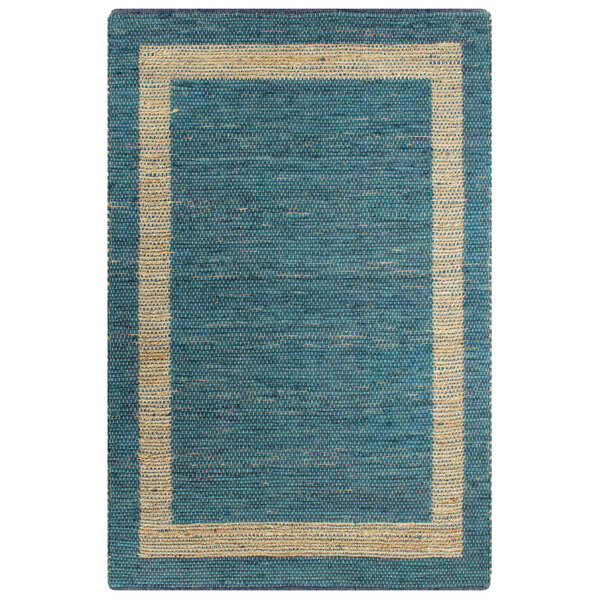 vidaXL Tapis fait à la main Jute Bleu 120x180 cm