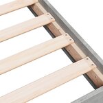 vidaXL Cadre de lit gris béton 75x190 cm bois d'ingénierie